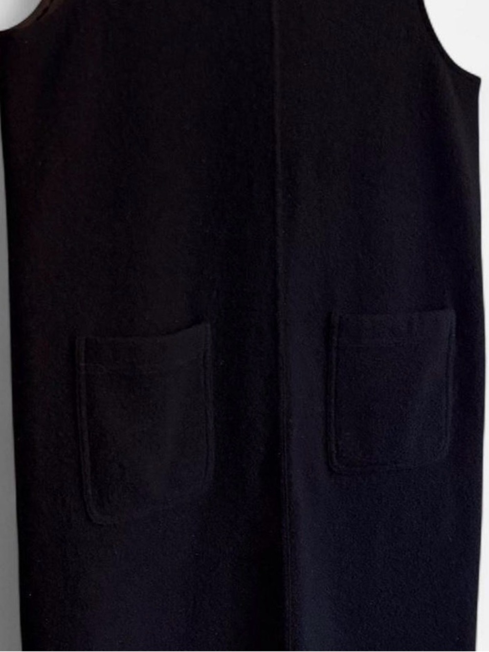 Talbots Black Pinafore 100% Merino Wool Sleeveless Jumper Dress VTG Size Small - Picture 2 of 7